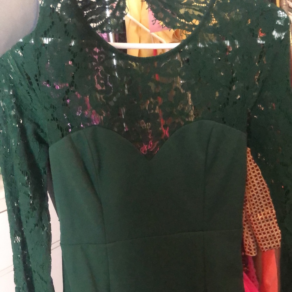 Dark Green Gown - Backless